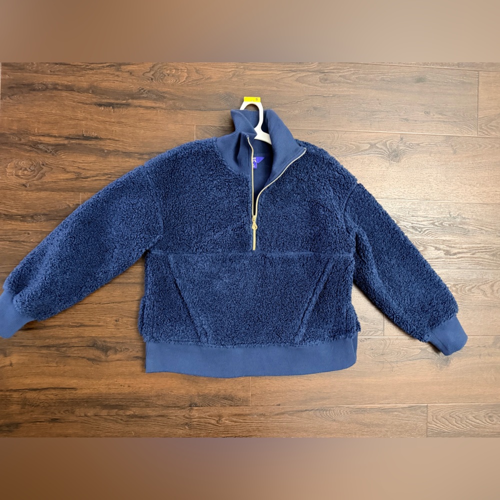 JoyLab Navy Blue Half-Zip Sweater